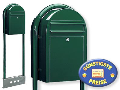 Briefkasten Bobi Classic 6064 mit Bobi Round schwarzgrn