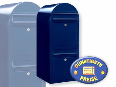 2er Briefkasten Bobi Duo 5004 schwarzblau