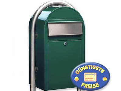 Groraum-Briefkasten Bobi Grande 6005 grn mit Bobi Round i