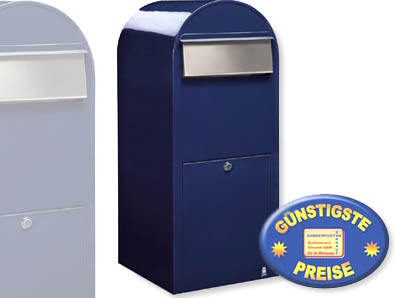 Groraum XXXL Briefkasten Bobi Jumbo 5003 blau