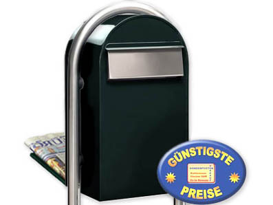 Groraum-Briefkasten Bobi Grande B 6064 schwarzgrn mit Bobi Round i