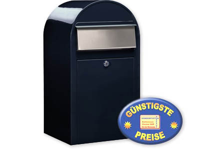 Groraum-Briefkasten Bobi Grande 5004 schwarzblau