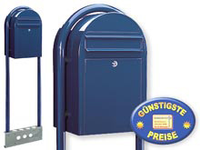 Briefkasten Bobi Classic 5003 mit Bobi Round blau