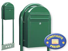 Briefkasten Bobi Classic 6005 mit Bobi Round grn