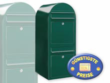 2er Briefkasten Bobi Duo 6064 schwarzgrn