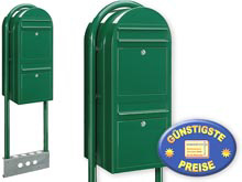 2er Briefkasten Bobi Duo 6005 mit Bobi Round grn