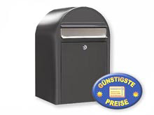 Briefkasten Bobi Classic 7016 grau/Edelstahl