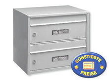 Briefkasten Briefkastenanlage 1 Modul Dual Front 821 silber Burgwchter