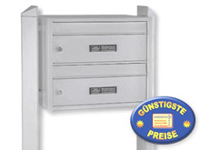 Briefkastenanlagen Dual Front 83101 2er silber Burgwchter