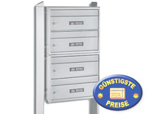 Briefkastenanlagen Dual Front 83102 4er silber Burgwchter