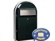 Briefkasten Bobi Grande S 6064 schwarzgrn mit Bobi Round i