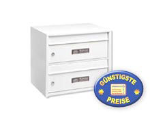 Briefkastenanlagen 1 Modul Dual Front 821 wei Burgwchter erweiterbar