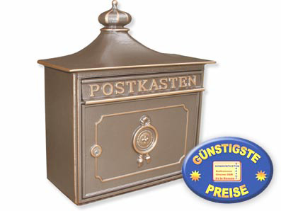 Briefkasten Bordeaux 1895 bronze Burgwchter