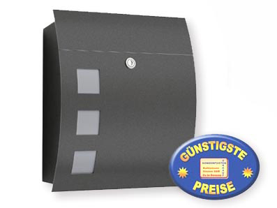 BKV Designer-Briefkasten Modell 76 anthrazit